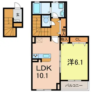 カーサ フェリーチェ【2階】の間取り