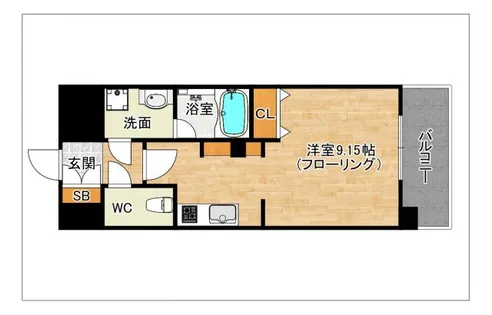 LIBTH博多住吉PREMIER【1107号室】の間取り