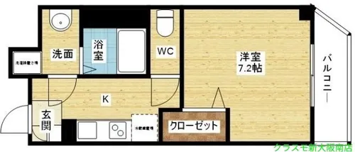 Merry新大阪【7階】の間取り