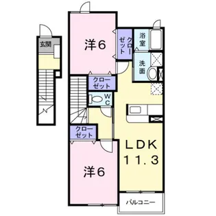 ヴァンセット アムールⅠ【2階】の間取り