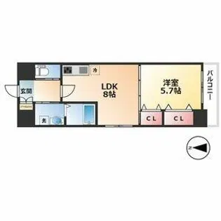 ドゥナーレ東別院【9階】の間取り