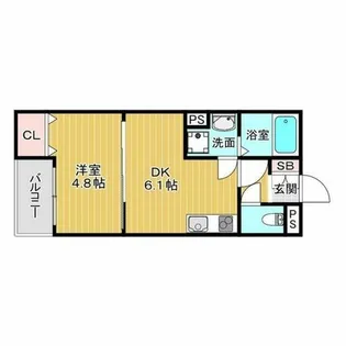 兵庫県西宮市今津水波町【アパート】の間取り