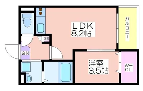 Oence御崎【1階】の間取り