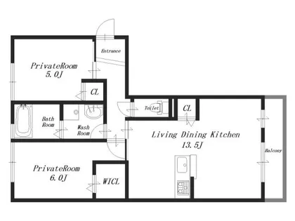 ドミール・ヨシダ・トロワ【3階】の間取り
