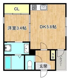ハーモニーテラス小路Ⅱ【2階】の間取り
