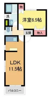 メゾン香枦園【2階】の間取り
