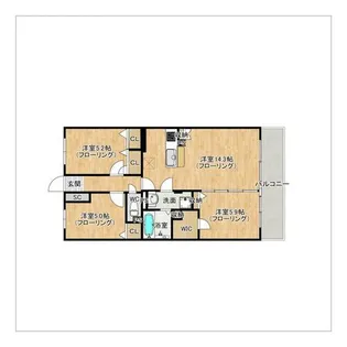 ハッピネス若葉台II【2階】の間取り