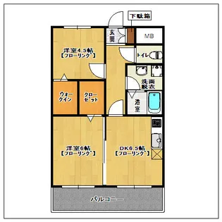 イースト フルハウス【6階】の間取り