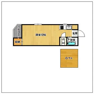 マキシム山荘通【202号室】の間取り