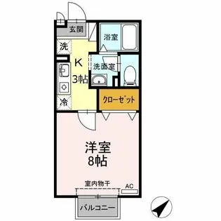 ハイライズ・サン【1階】の間取り