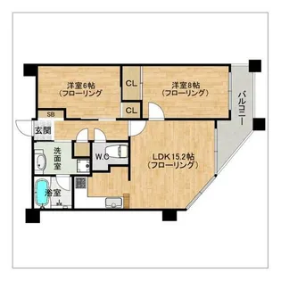 グランドサンリヤン大濠公園【7階】の間取り