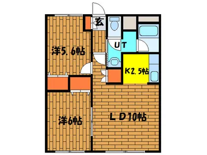 ピュアパレス川原【306号室】の間取り