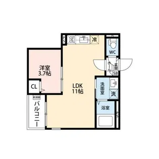 Jack shinmachi Ⅰ【2階】の間取り