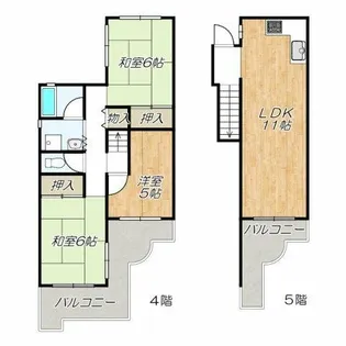 千代田第二住宅四号棟【303号室】の間取り