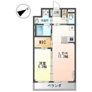 大阪府大阪市住吉区遠里小野6丁目【マンション】の間取り