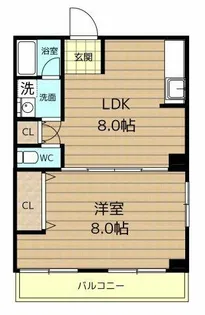 アプローズサンライズ玉造【3階】の間取り