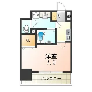 フォーリアライズ大正ソーレ【7階】の間取り