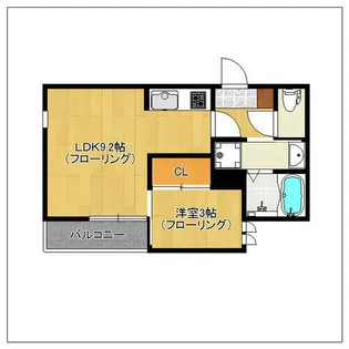 GRANDTIC GREEN別府南【202号室】の間取り