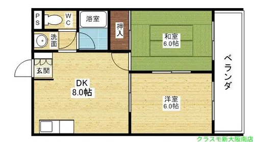 コンフォート下新庄【1階】の間取り