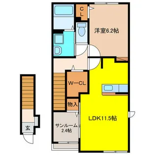 ラフィネジェンテⅤ【2階】の間取り