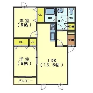 メゾンオフェリアⅡ【1階】の間取り