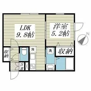 リブレあいの里【205号室】の間取り