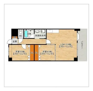 アルカディア新宮【302号室】の間取り