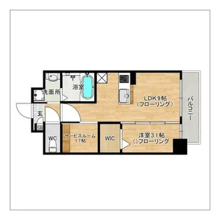 ラフィーネ箱崎駅前【405号室】の間取り