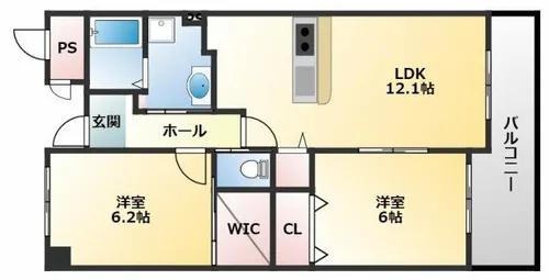 マルーン平野【5階】の間取り