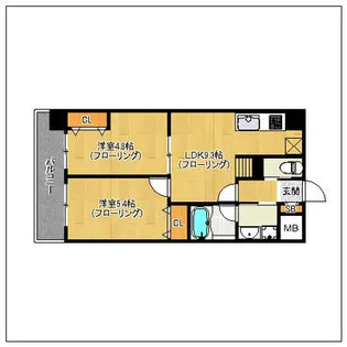コンダクト福岡東【9階】の間取り