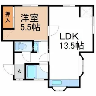 中切ハイツ【1階】の間取り