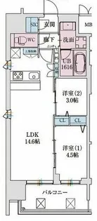 スプランディッド本町グラン【6階】の間取り