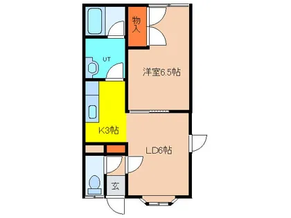 ハッピーズグレイ【202号室】の間取り