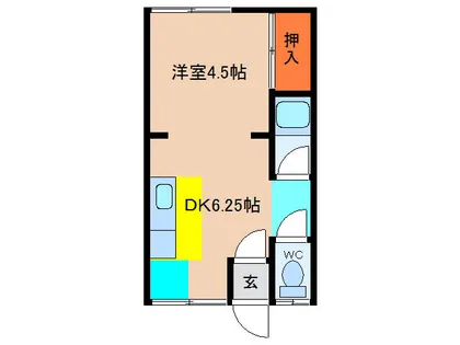 コーポ春日【2-F号室】の間取り