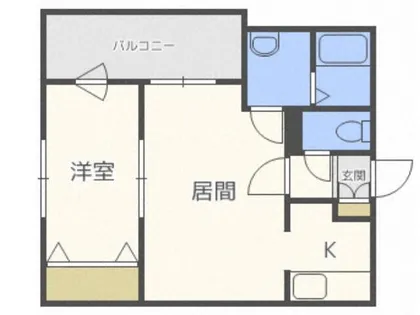 カーサルネス【105号室】の間取り