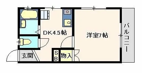 プチメゾン【201号室】の間取り