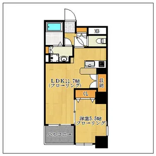 レジディア博多駅南【8階】の間取り