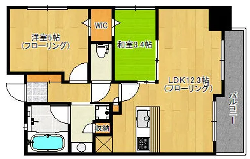 アクタス箱崎ステーションコート【201号室】の間取り