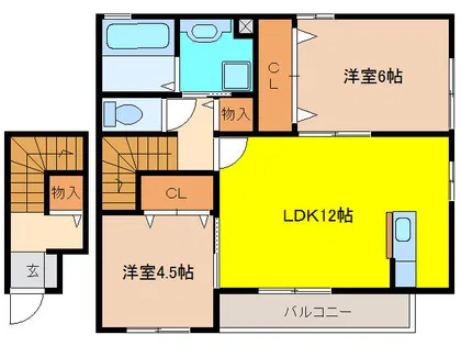 セジュール桜ヶ丘【2階】の間取り