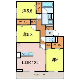 D-avance今本町A【2階】の間取り