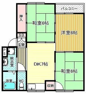 松井ニューハイツ【3階】の間取り