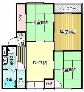 松井ニューハイツ【3階】の間取り