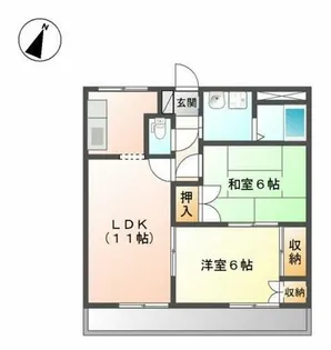 ノーブルハイツ【1階】の間取り