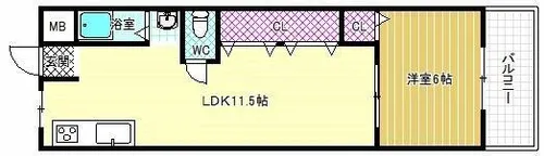 松川マンション【2階】の間取り