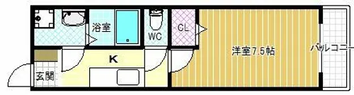 エスポワール B棟【1階】の間取り
