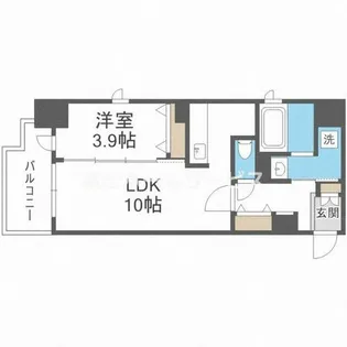 アヴェニール北浜【8階】の間取り