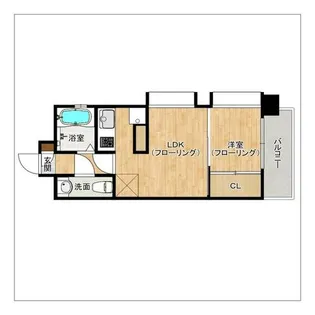 エステートモアシャトー薬院【6階】の間取り