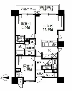 大阪府大阪市北区天満橋1丁目【マンション】の間取り