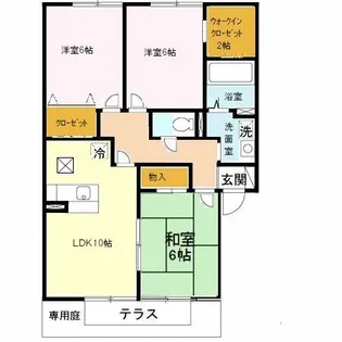 セジュール砥堀 A棟【103号室】の間取り