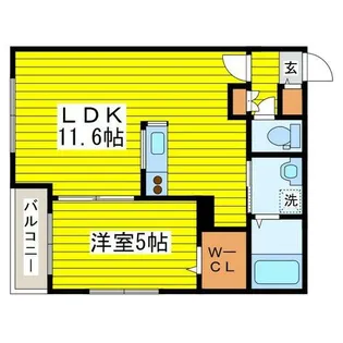 モルティーニ東区役所前【4階】の間取り